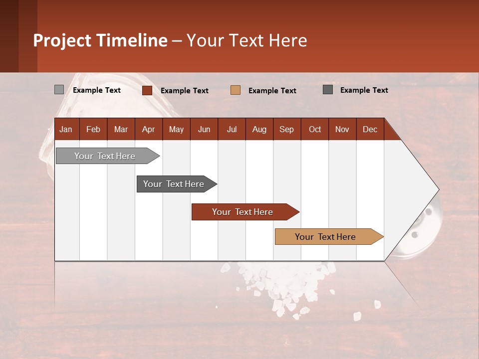 A Salt Shaker And A Scoop Of Salt On A Wooden Table PowerPoint Template