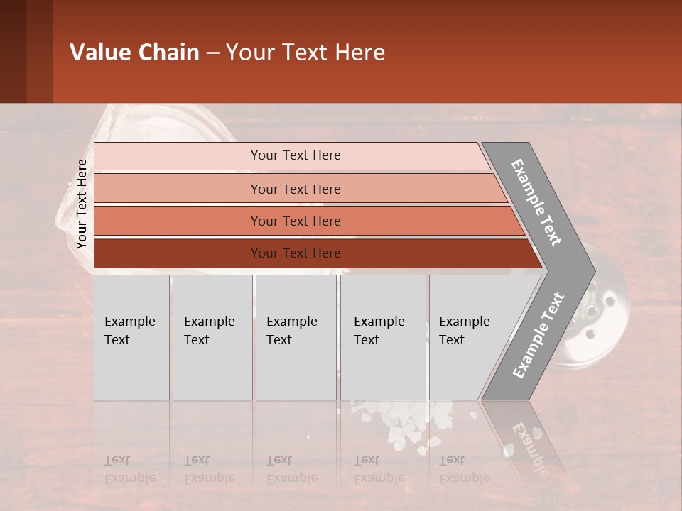 A Salt Shaker And A Scoop Of Salt On A Wooden Table PowerPoint Template