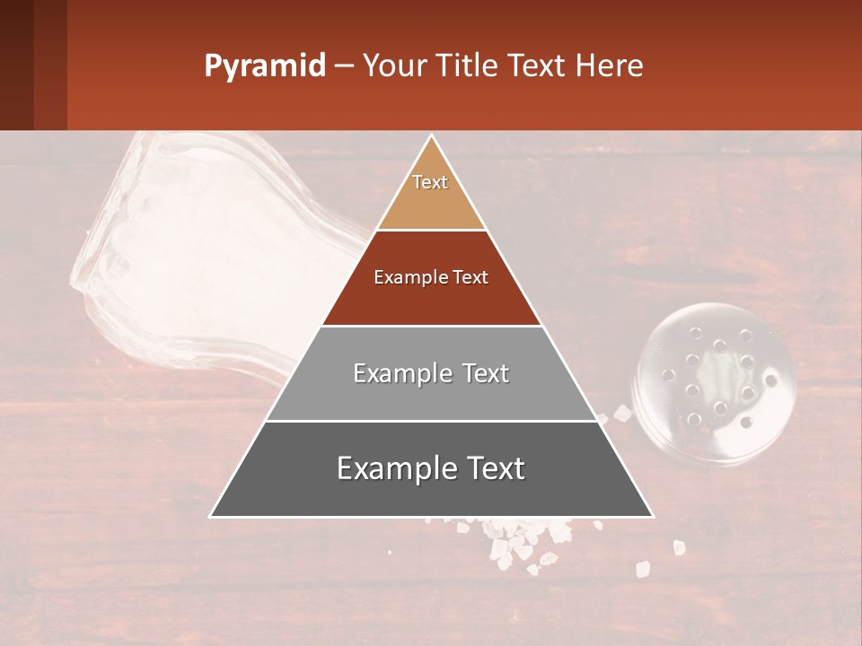 A Salt Shaker And A Scoop Of Salt On A Wooden Table PowerPoint Template