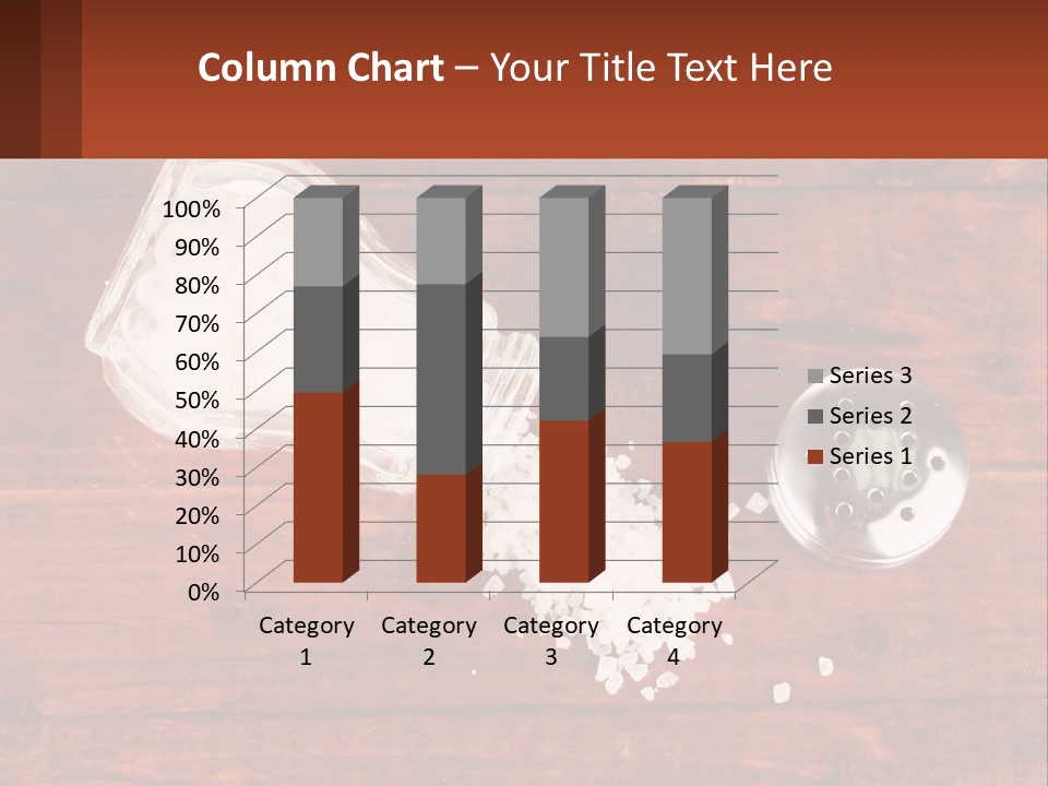 A Salt Shaker And A Scoop Of Salt On A Wooden Table PowerPoint Template