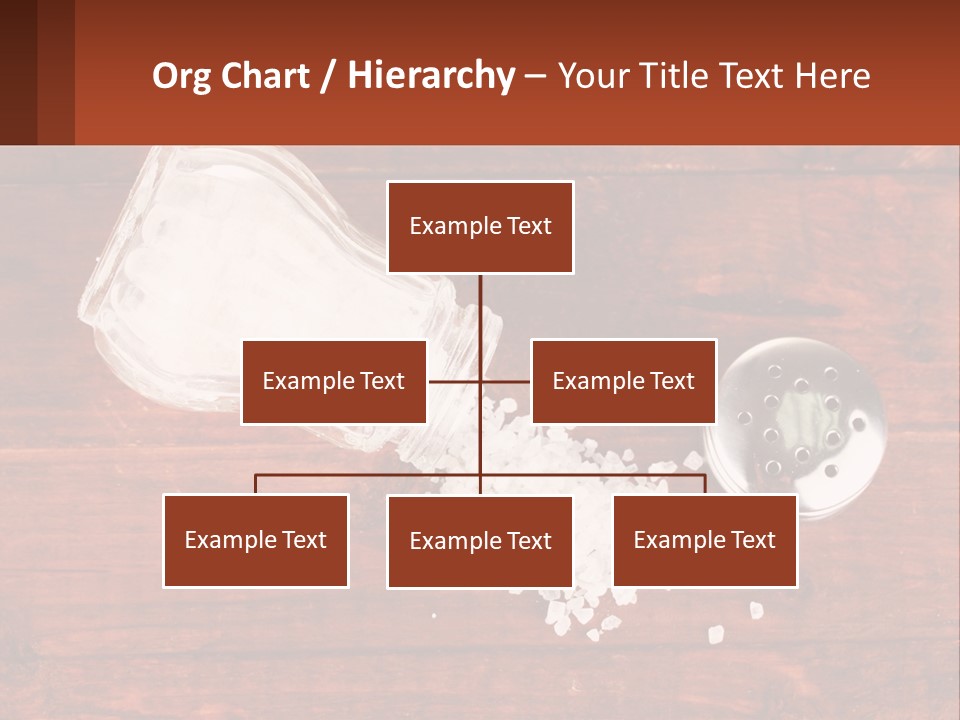 A Salt Shaker And A Scoop Of Salt On A Wooden Table PowerPoint Template