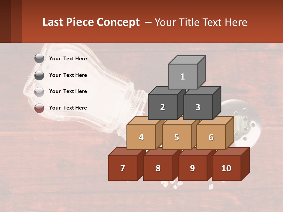 A Salt Shaker And A Scoop Of Salt On A Wooden Table PowerPoint Template