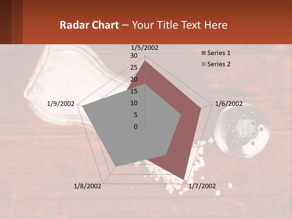 A Salt Shaker And A Scoop Of Salt On A Wooden Table PowerPoint Template