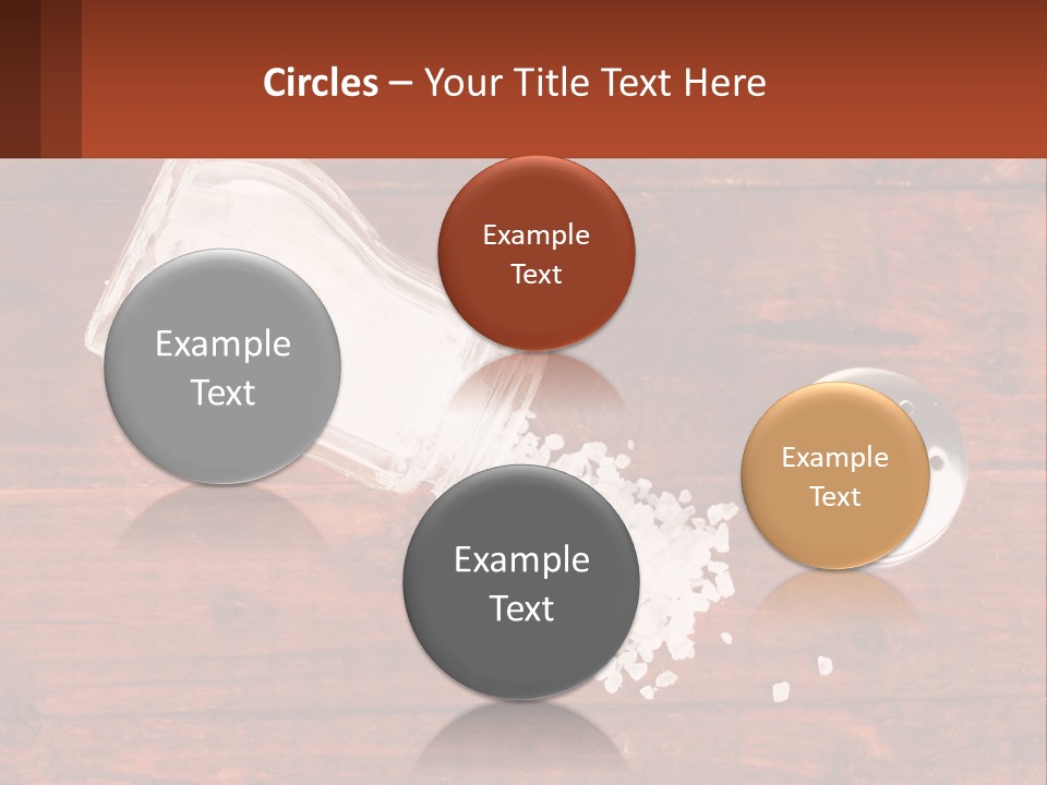 A Salt Shaker And A Scoop Of Salt On A Wooden Table PowerPoint Template