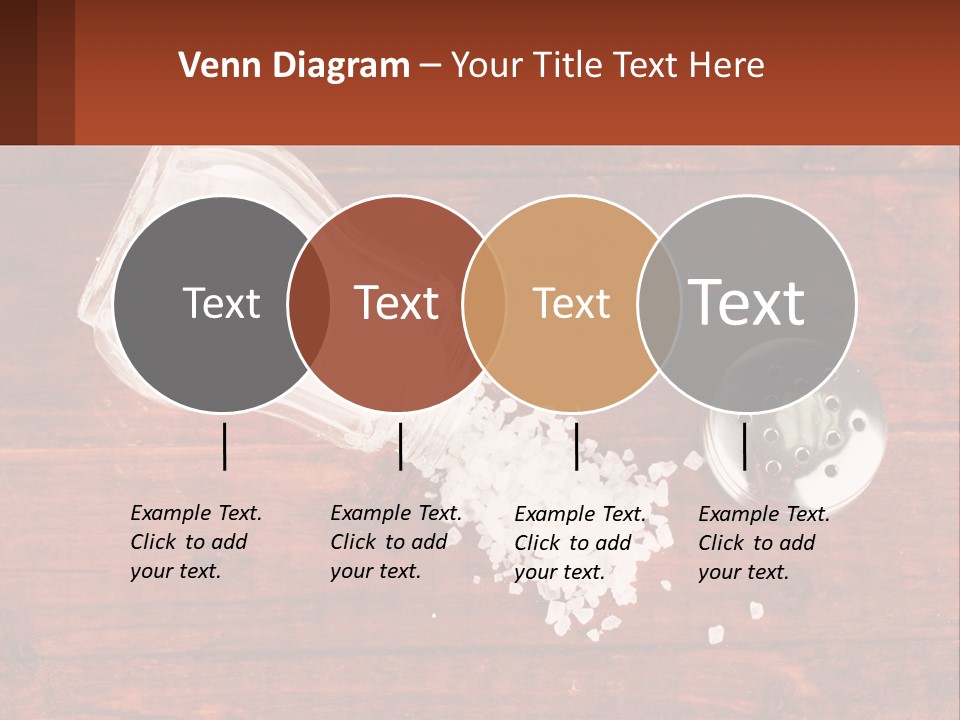 A Salt Shaker And A Scoop Of Salt On A Wooden Table PowerPoint Template