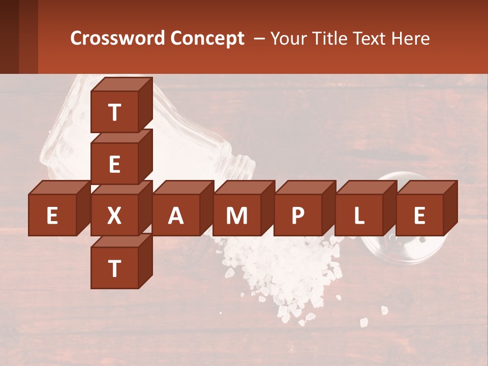 A Salt Shaker And A Scoop Of Salt On A Wooden Table PowerPoint Template