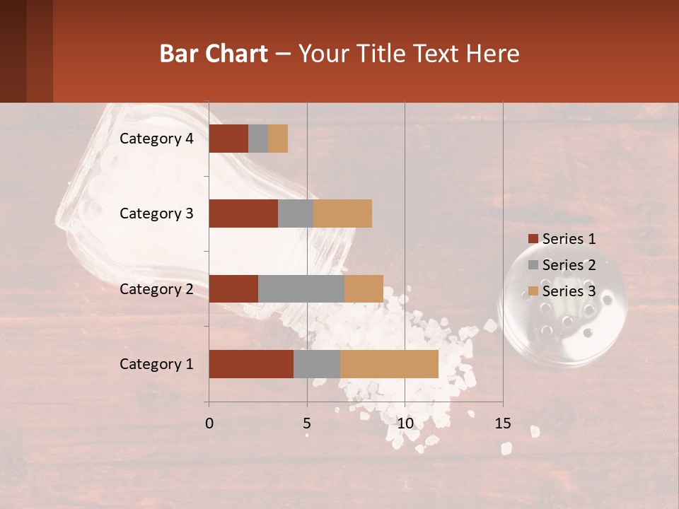 A Salt Shaker And A Scoop Of Salt On A Wooden Table PowerPoint Template