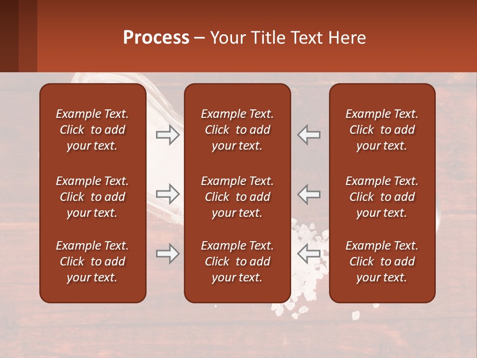 A Salt Shaker And A Scoop Of Salt On A Wooden Table PowerPoint Template