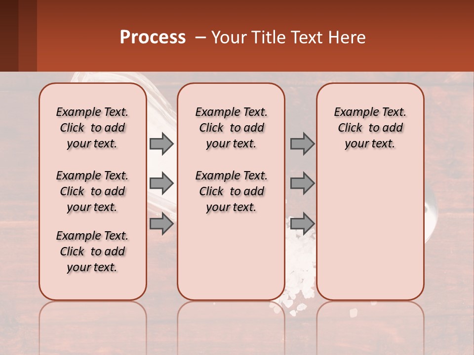 A Salt Shaker And A Scoop Of Salt On A Wooden Table PowerPoint Template