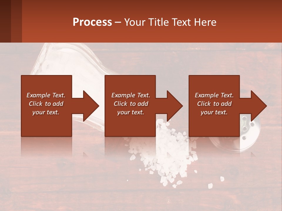 A Salt Shaker And A Scoop Of Salt On A Wooden Table PowerPoint Template