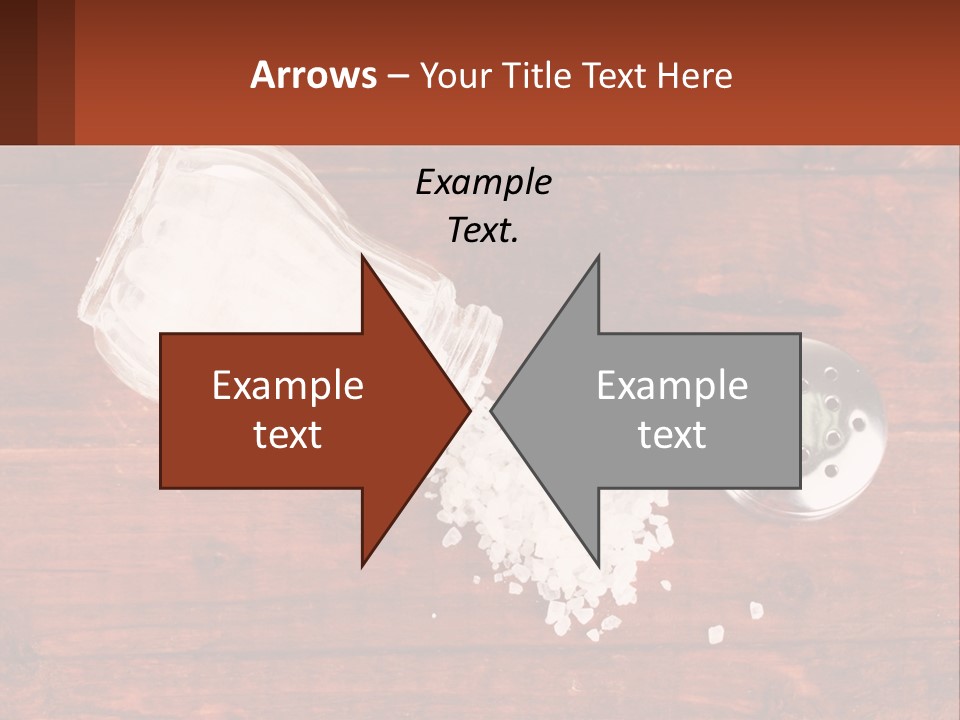 A Salt Shaker And A Scoop Of Salt On A Wooden Table PowerPoint Template