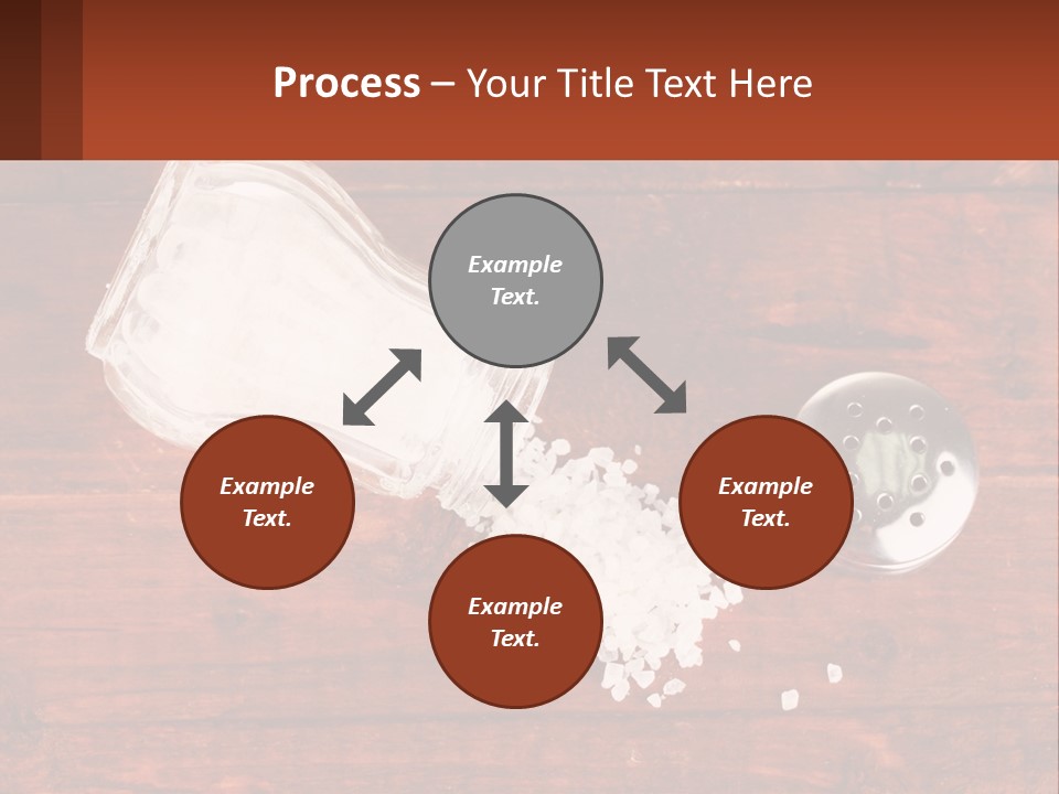 A Salt Shaker And A Scoop Of Salt On A Wooden Table PowerPoint Template