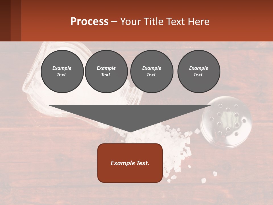 A Salt Shaker And A Scoop Of Salt On A Wooden Table PowerPoint Template