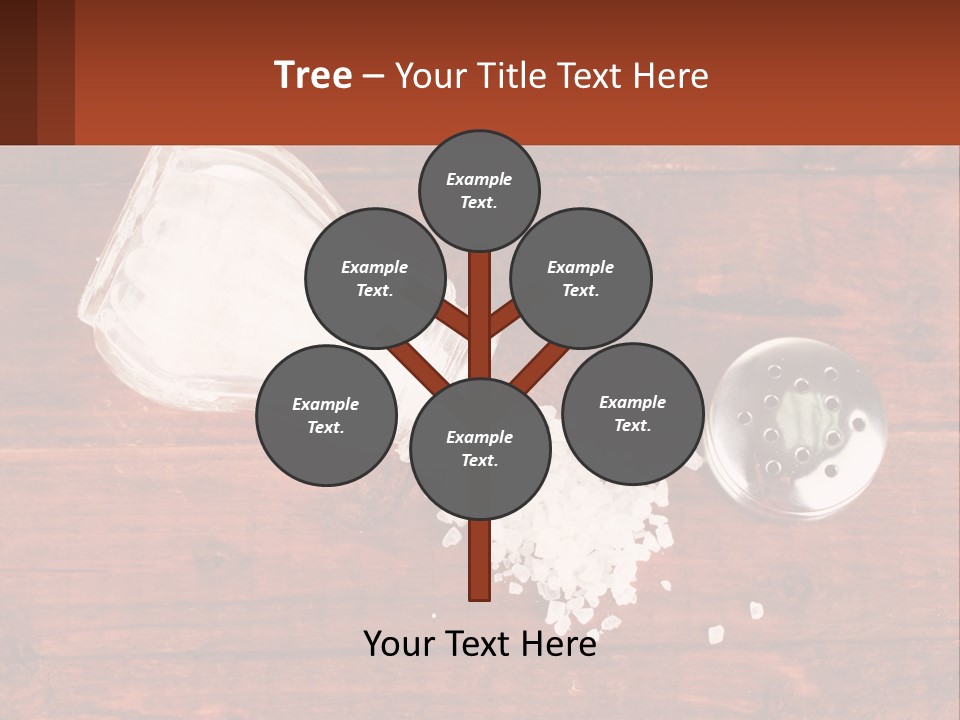 A Salt Shaker And A Scoop Of Salt On A Wooden Table PowerPoint Template