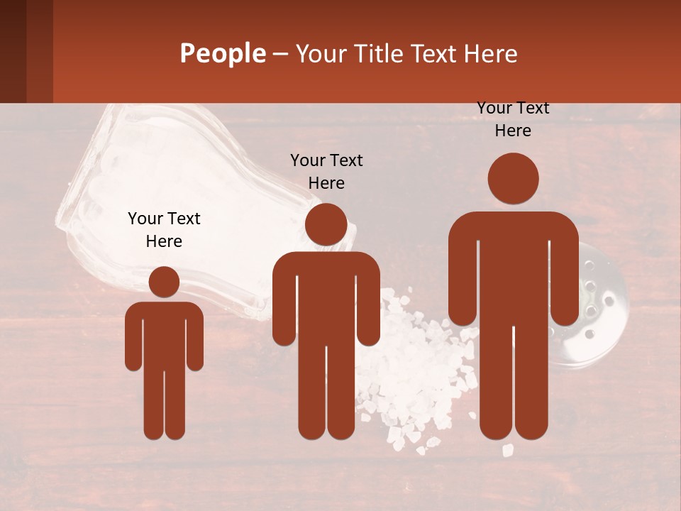 A Salt Shaker And A Scoop Of Salt On A Wooden Table PowerPoint Template