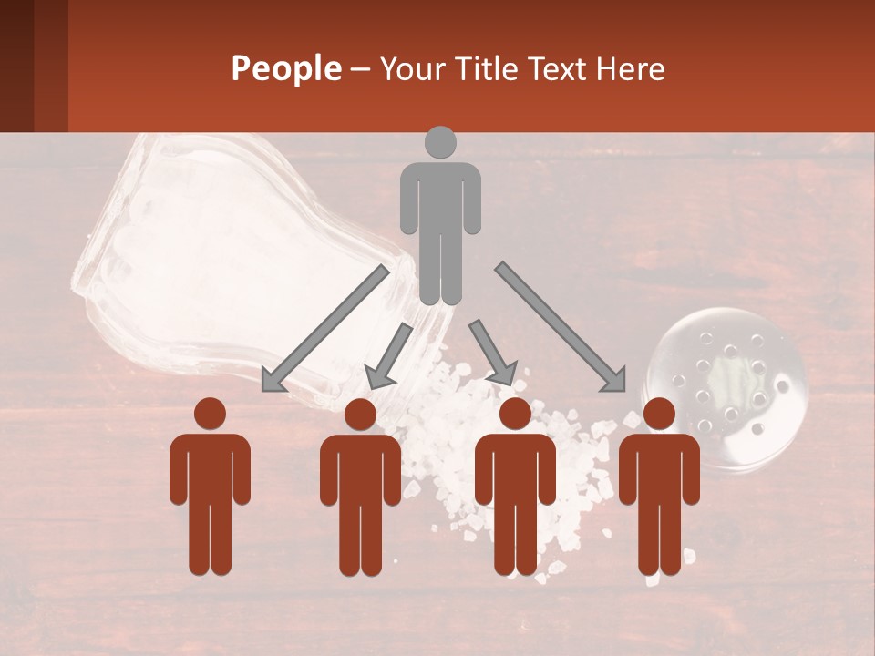 A Salt Shaker And A Scoop Of Salt On A Wooden Table PowerPoint Template