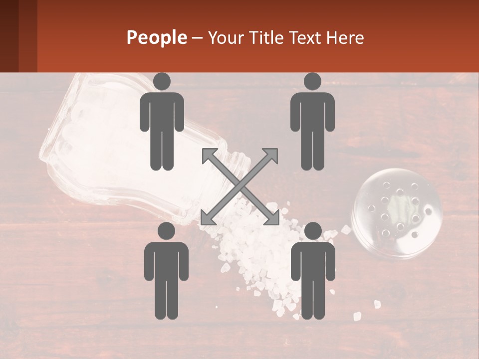 A Salt Shaker And A Scoop Of Salt On A Wooden Table PowerPoint Template