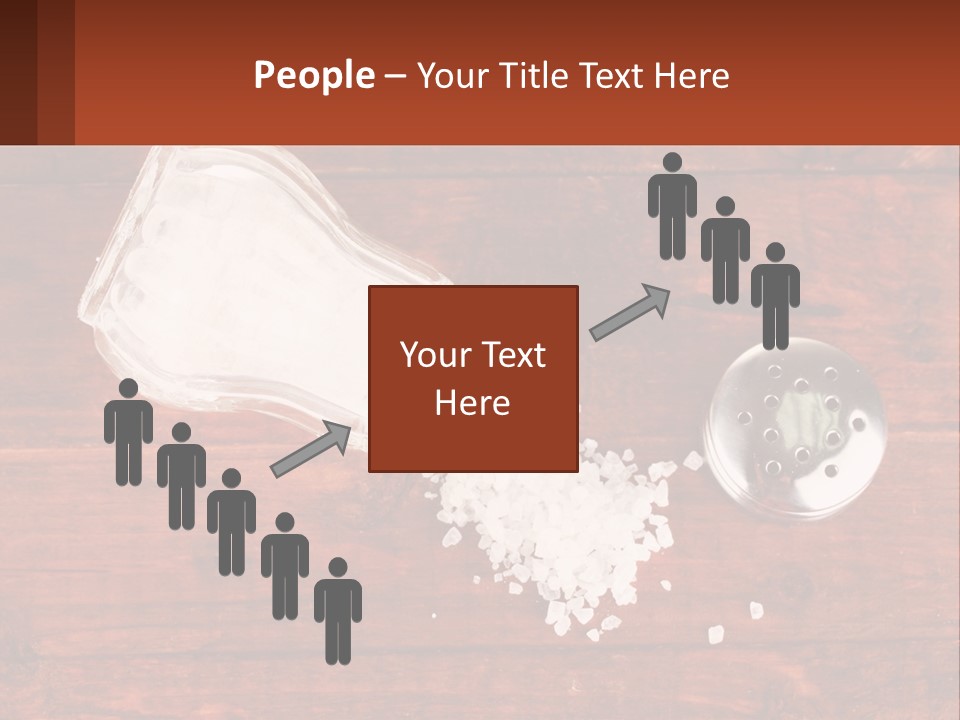 A Salt Shaker And A Scoop Of Salt On A Wooden Table PowerPoint Template