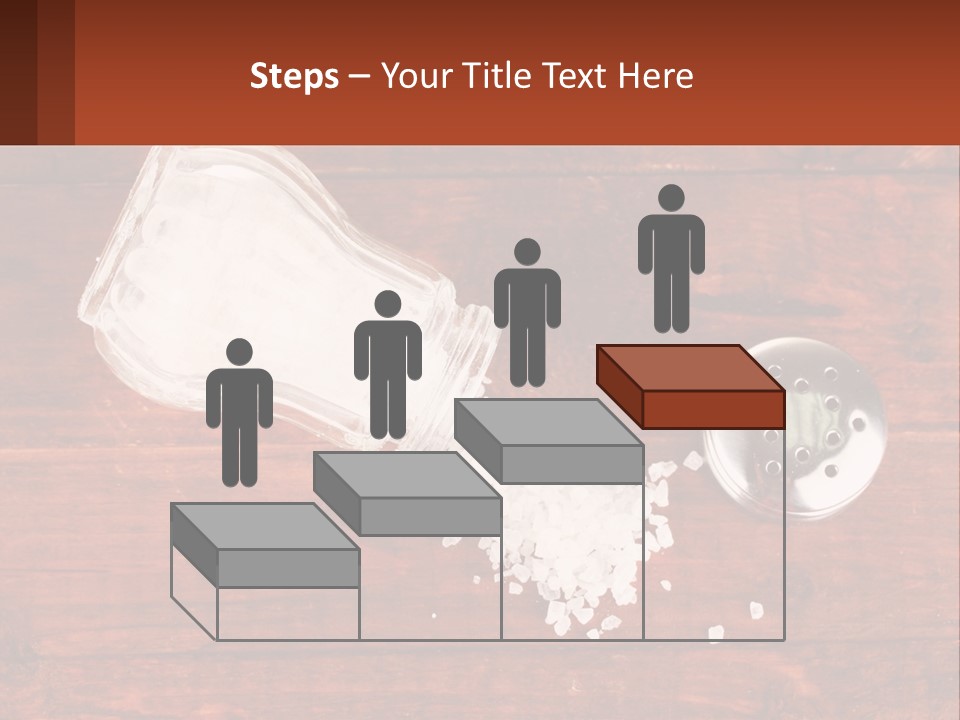 A Salt Shaker And A Scoop Of Salt On A Wooden Table PowerPoint Template