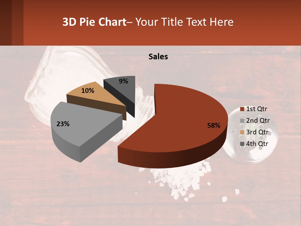 A Salt Shaker And A Scoop Of Salt On A Wooden Table PowerPoint Template