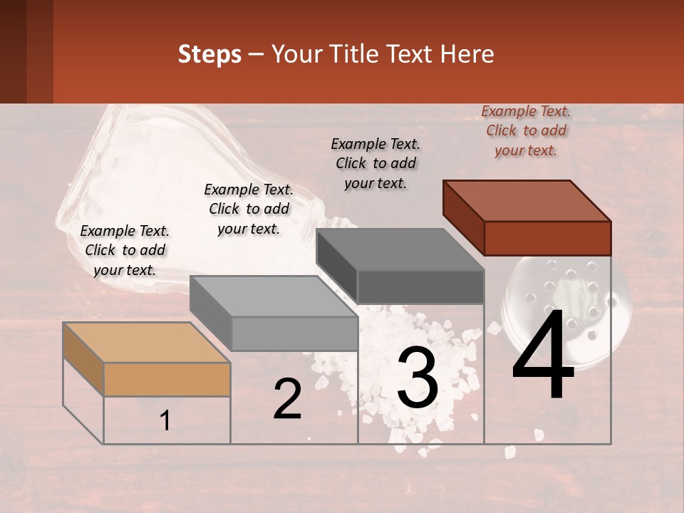 A Salt Shaker And A Scoop Of Salt On A Wooden Table PowerPoint Template