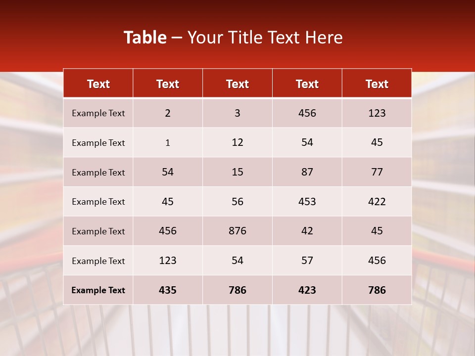A Shopping Cart In A Store With A Person In The Background PowerPoint Template