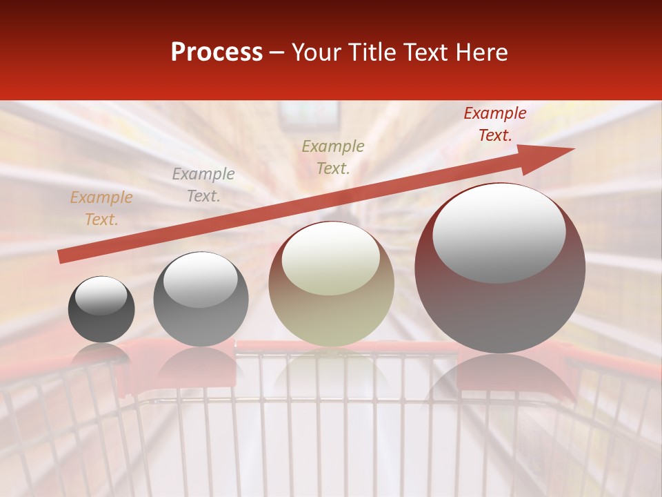 A Shopping Cart In A Store With A Person In The Background PowerPoint Template