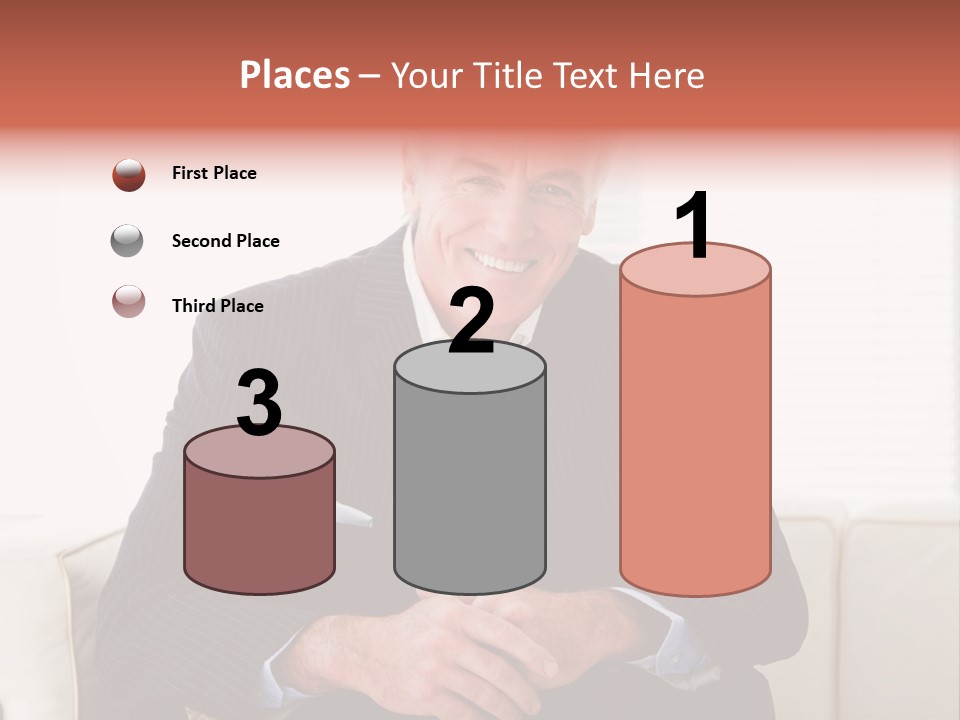 A Man In A Suit Is Holding A Sign PowerPoint Template