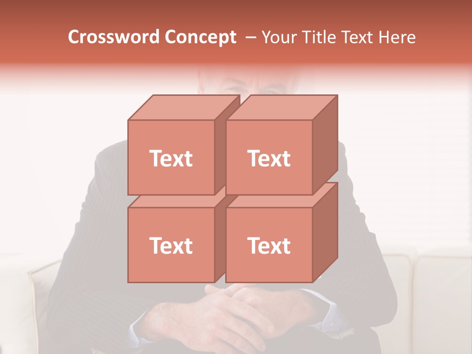 A Man In A Suit Is Holding A Sign PowerPoint Template