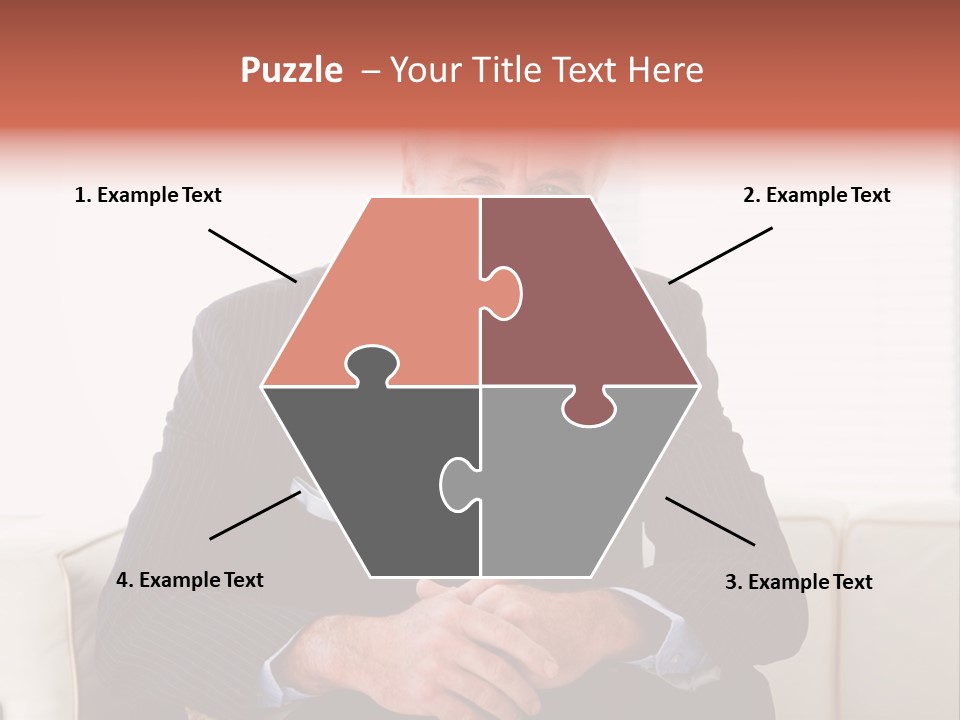 A Man In A Suit Is Holding A Sign PowerPoint Template