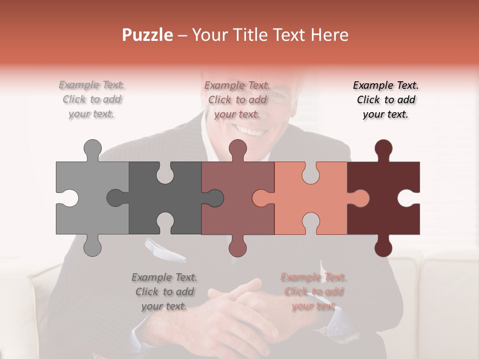 A Man In A Suit Is Holding A Sign PowerPoint Template