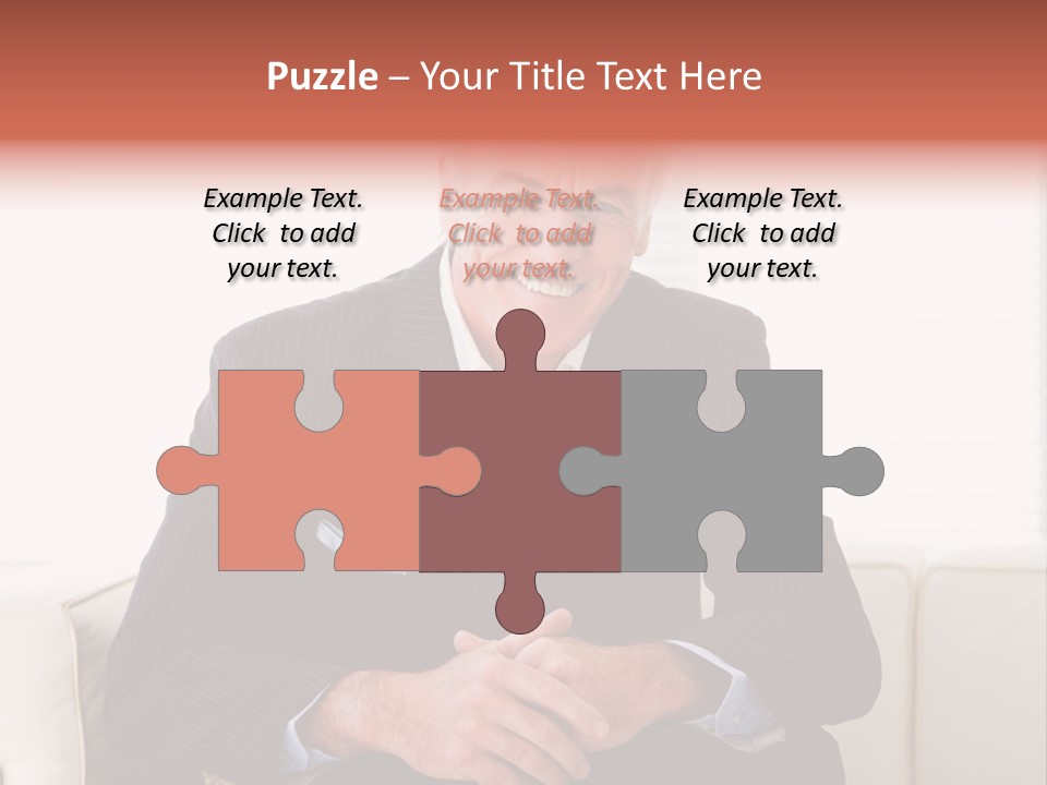 A Man In A Suit Is Holding A Sign PowerPoint Template