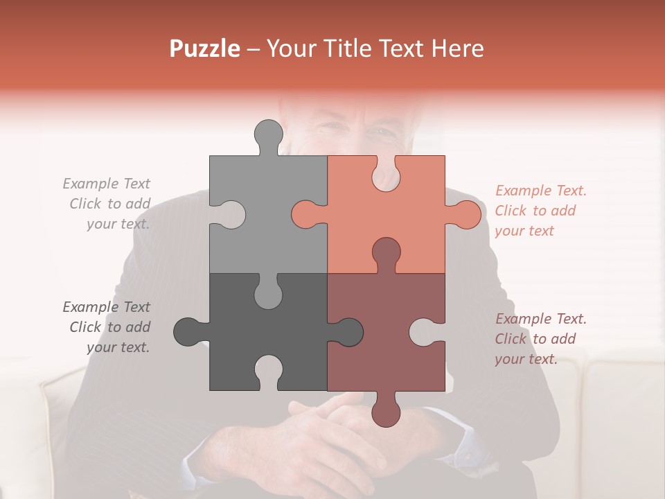 A Man In A Suit Is Holding A Sign PowerPoint Template