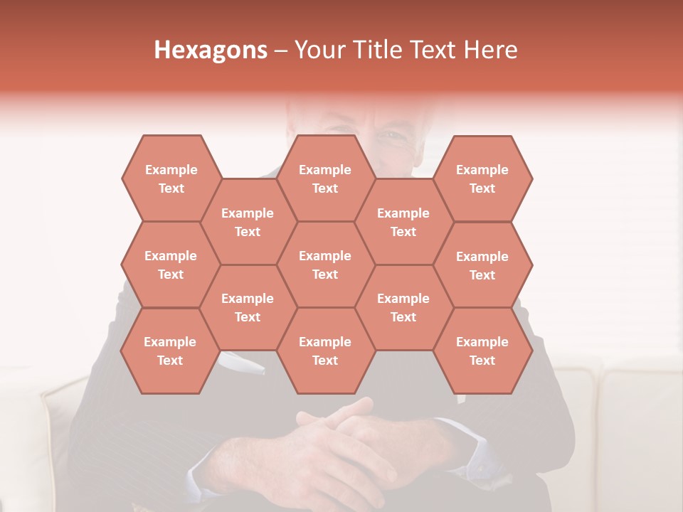 A Man In A Suit Is Holding A Sign PowerPoint Template