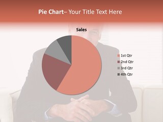 A Man In A Suit Is Holding A Sign PowerPoint Template