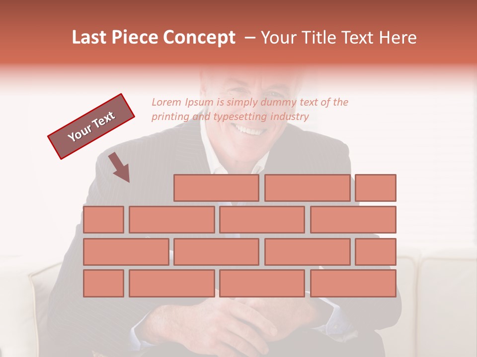 A Man In A Suit Is Holding A Sign PowerPoint Template