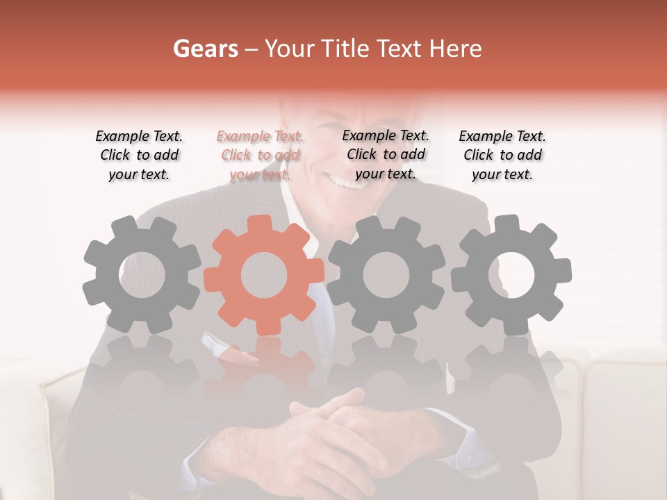 A Man In A Suit Is Holding A Sign PowerPoint Template