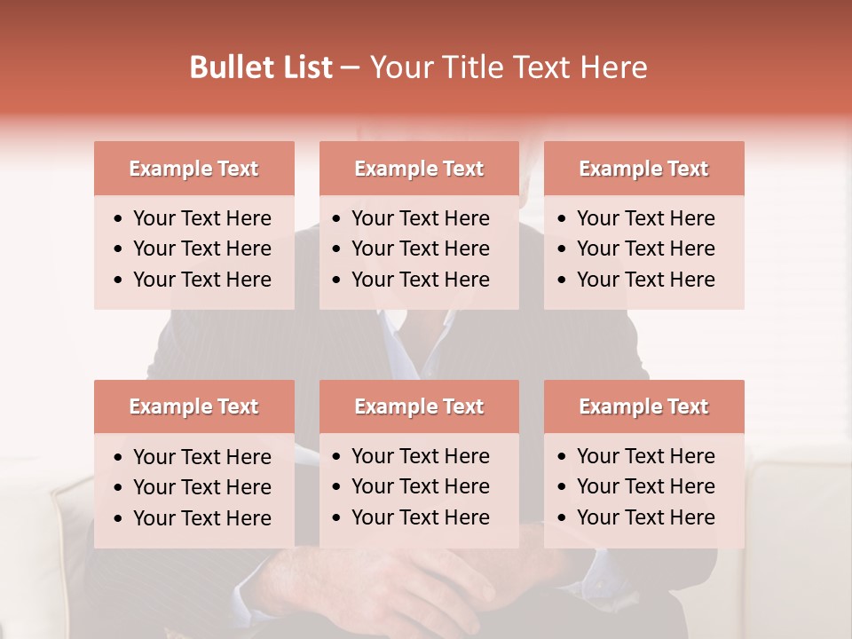 A Man In A Suit Is Holding A Sign PowerPoint Template