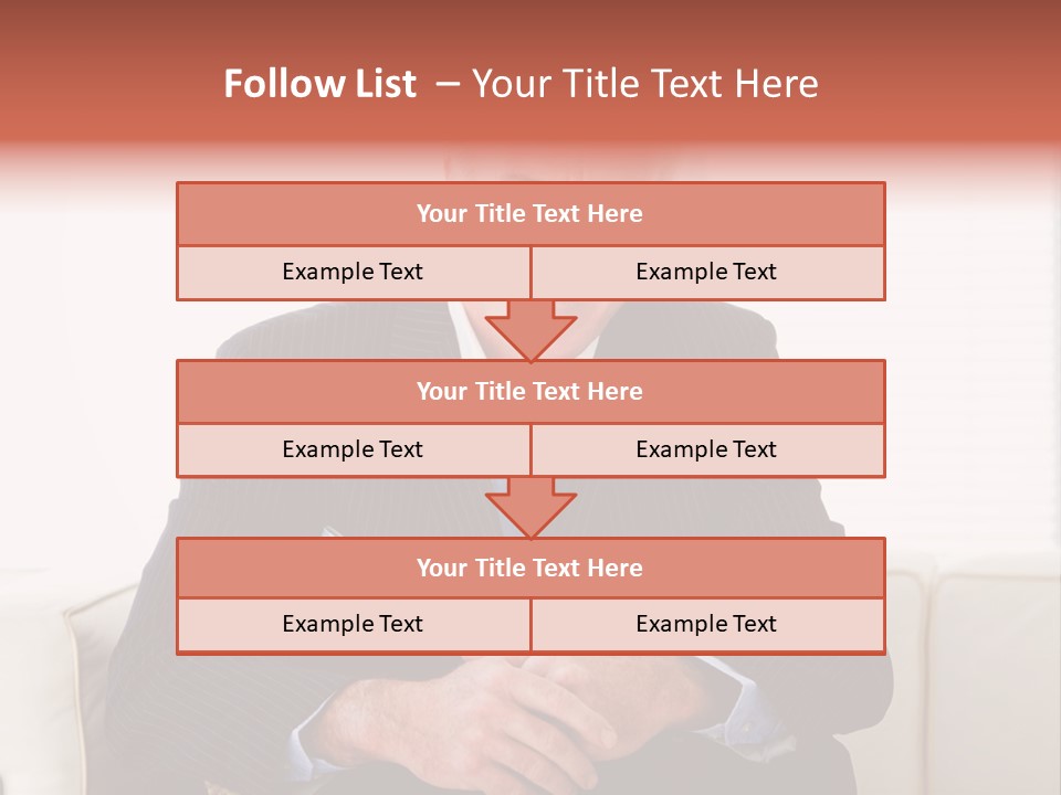 A Man In A Suit Is Holding A Sign PowerPoint Template
