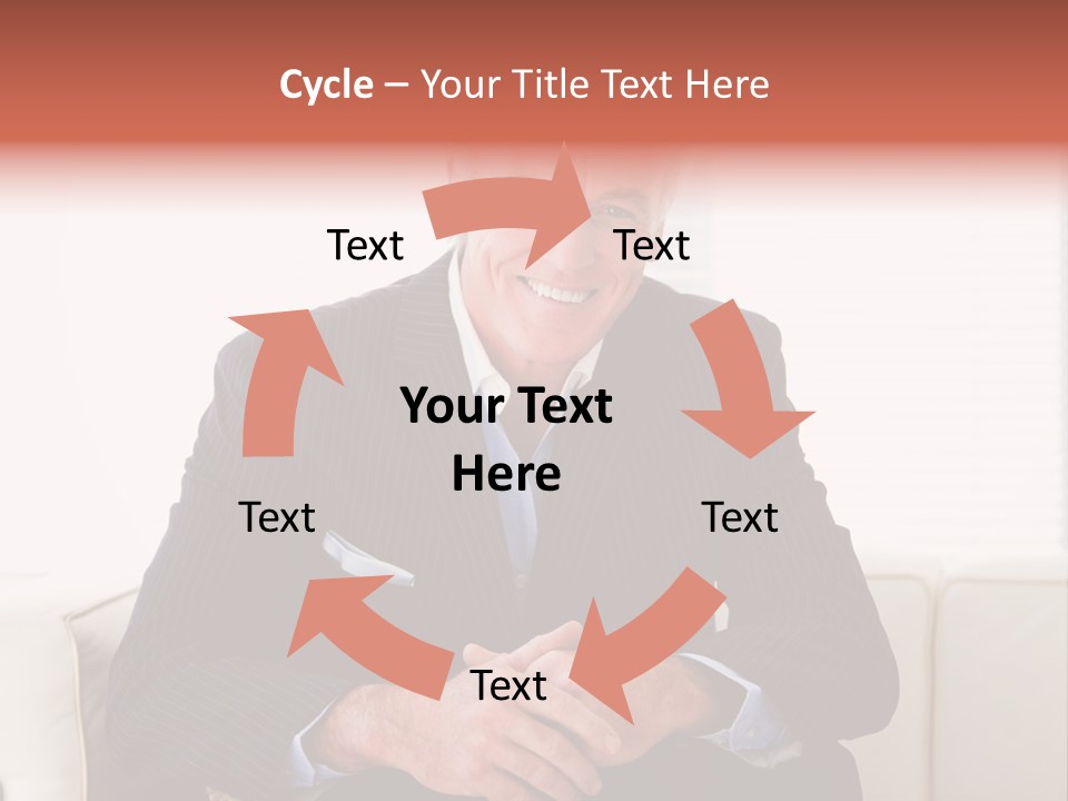 A Man In A Suit Is Holding A Sign PowerPoint Template