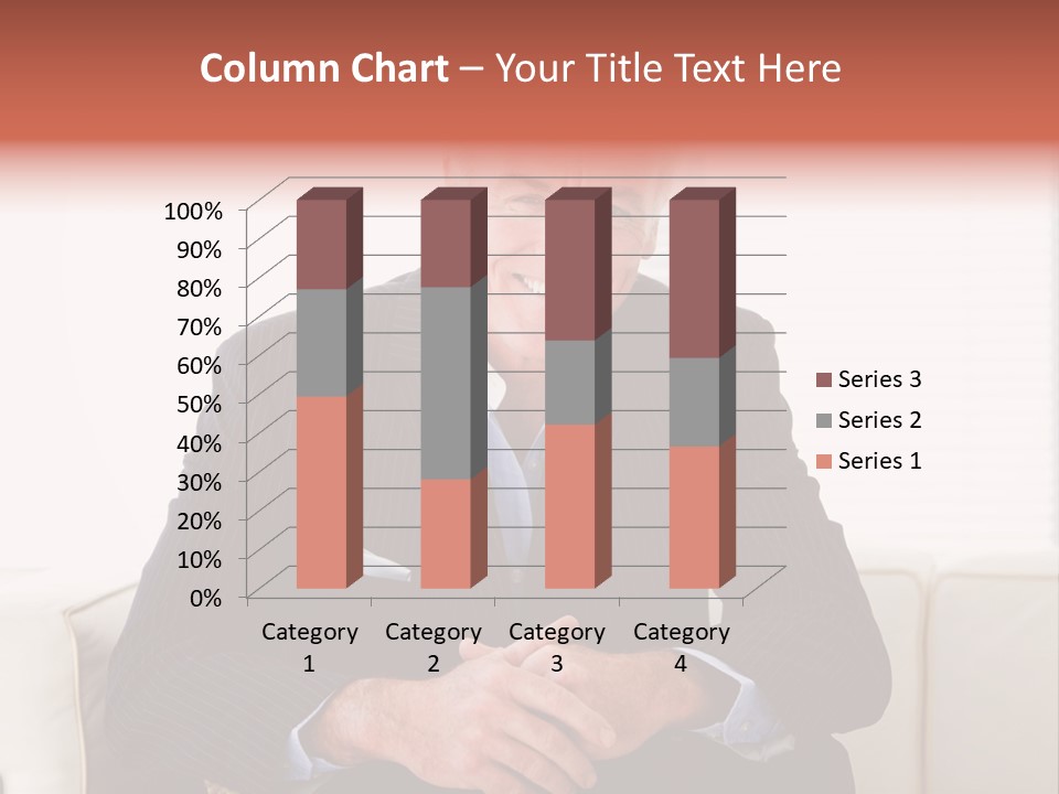 A Man In A Suit Is Holding A Sign PowerPoint Template