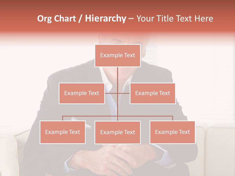 A Man In A Suit Is Holding A Sign PowerPoint Template