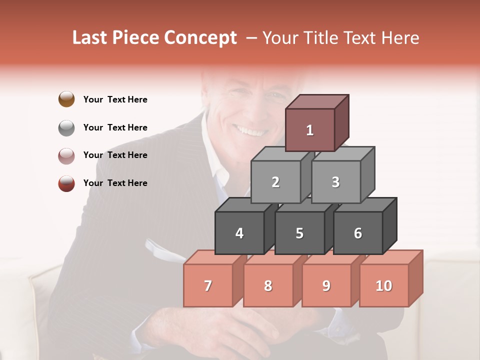 A Man In A Suit Is Holding A Sign PowerPoint Template