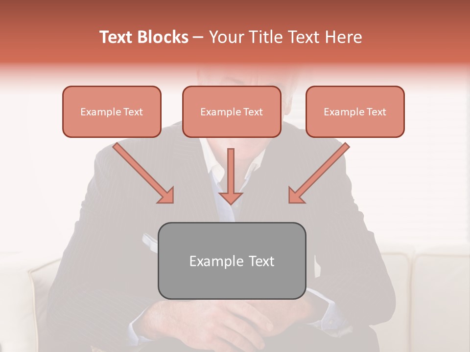 A Man In A Suit Is Holding A Sign PowerPoint Template