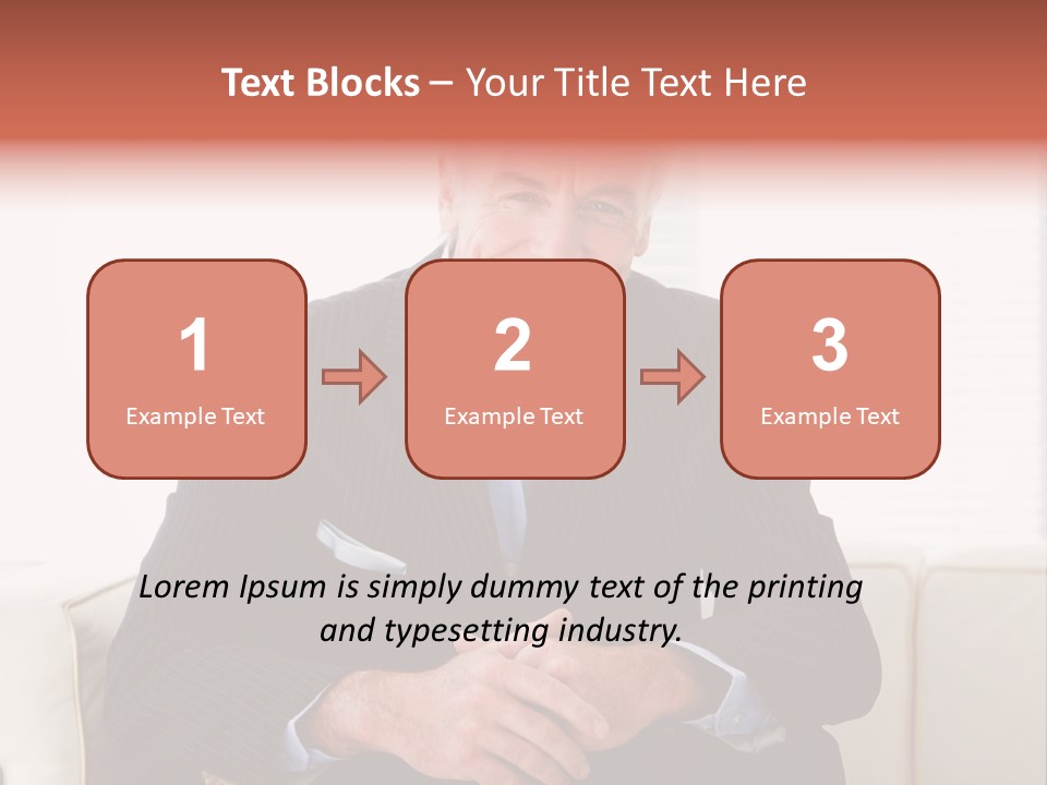 A Man In A Suit Is Holding A Sign PowerPoint Template