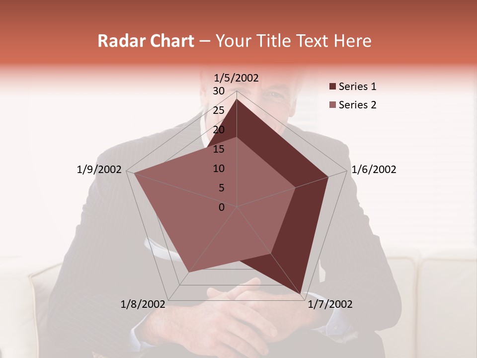 A Man In A Suit Is Holding A Sign PowerPoint Template