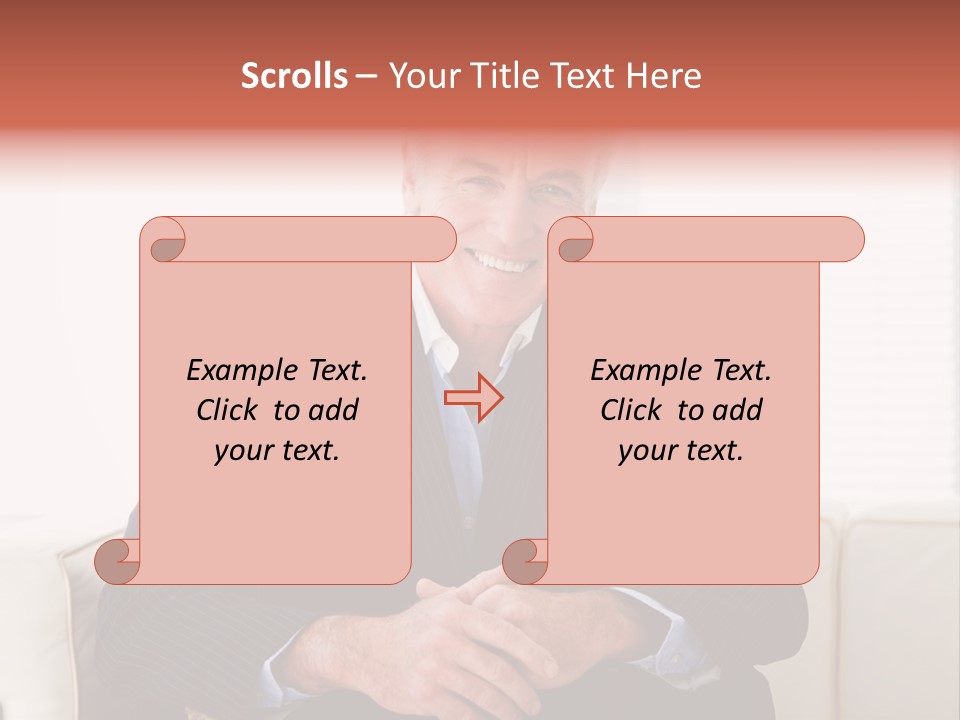 A Man In A Suit Is Holding A Sign PowerPoint Template