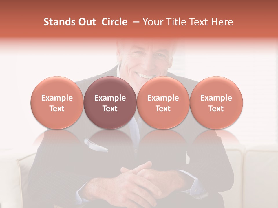 A Man In A Suit Is Holding A Sign PowerPoint Template