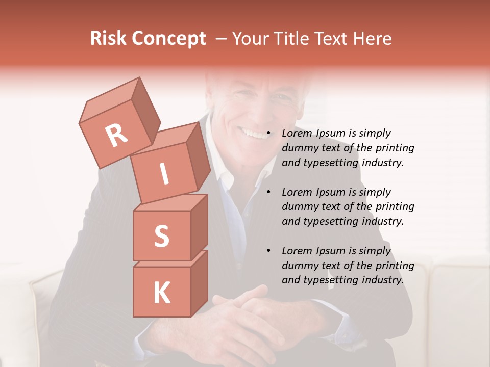 A Man In A Suit Is Holding A Sign PowerPoint Template