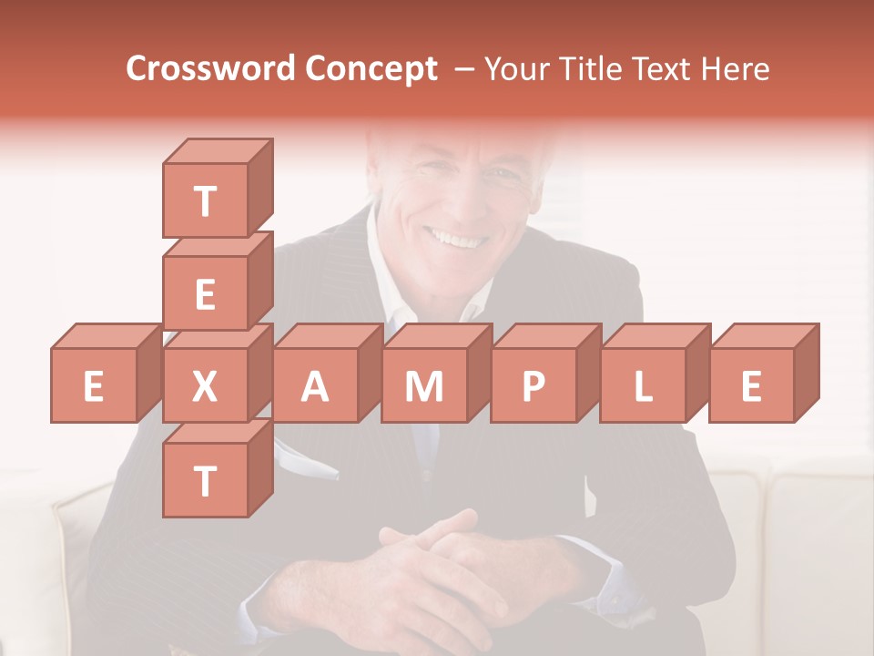 A Man In A Suit Is Holding A Sign PowerPoint Template